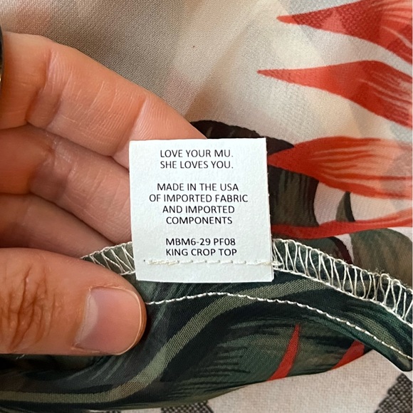 Show Me Your Mumu King Crop Top Small Paradise Found pattern - Picture 5 of 5